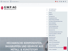 Tablet Screenshot of gwp-ag.de