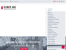 Tablet Screenshot of gwp-ag.com